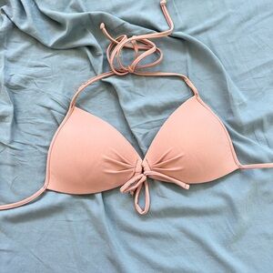 Luli fama pink bikini top size small.